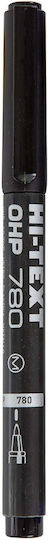 Etafelt Hi-Text Μαρκαδόρος Διαφανειών Black 0.8mm