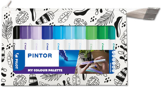 Pilot Pintor Μαρκαδόροι Σχεδίου 1mm Σετ 10 χρώματα
