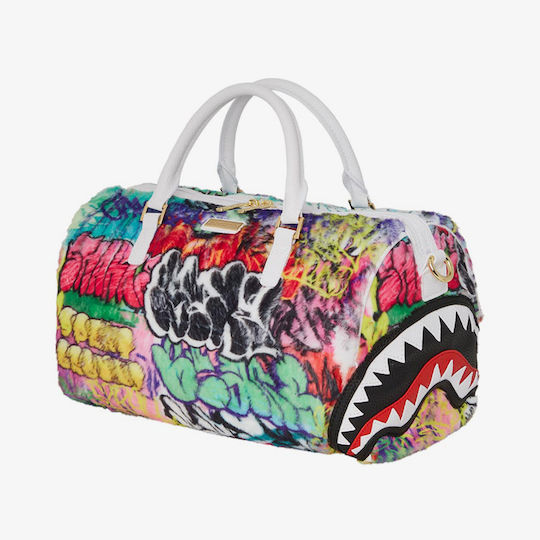 Sprayground Graffiti Faux Fur Sack Voyage 12.5lt made of Artificial Leather L25.4xW20xH19cm