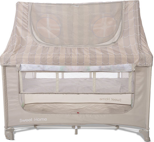 Lorelli Laufstall 2 Ebenen mit Matratze Beige 70x127cm