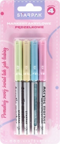 Starpak Acrylic Markers Pastel 4pcs