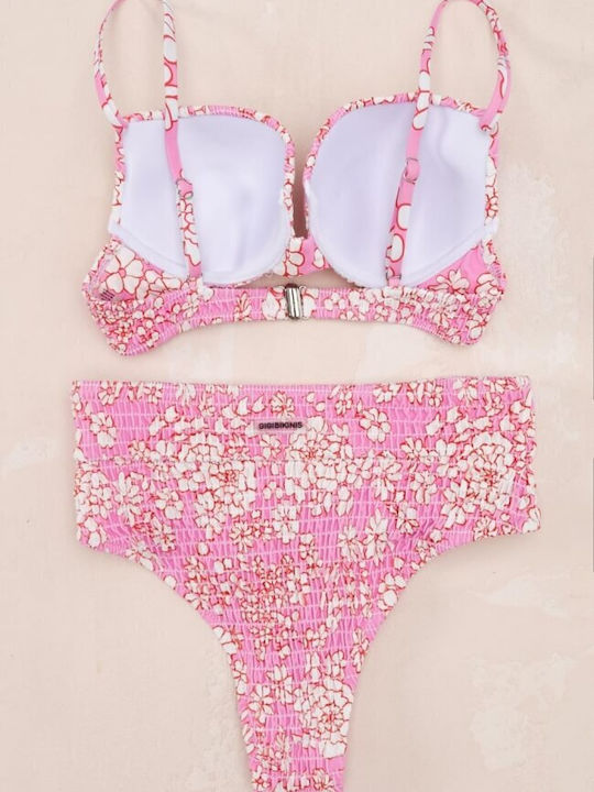 Set Bikini Floral Ροζ