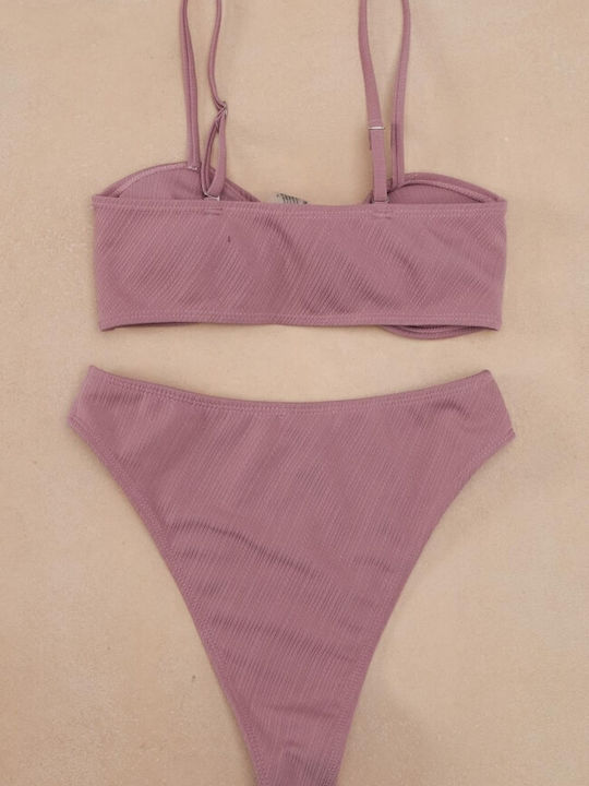 Gigi Sport Bikini Set High Waist Lilac