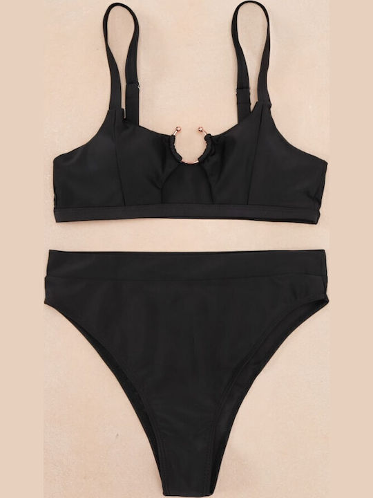 Gigi Bikini-Set Hohe Taille Schwarz