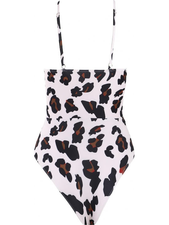 Gigi Ολόσωμο Μαγιό Animal Print Μαύρο