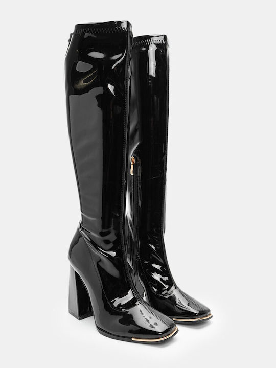 Luigi Women's Boots Patent Leather Black