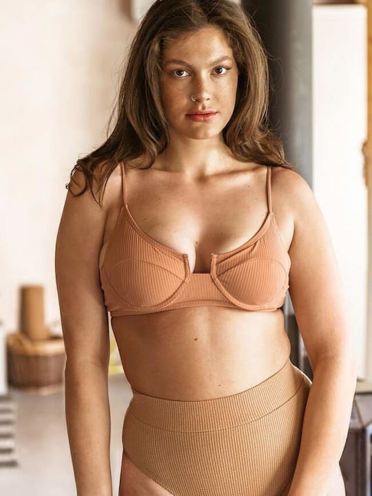 Gigi Bikini Σουτιέν με Ενίσχυση Μπεζ