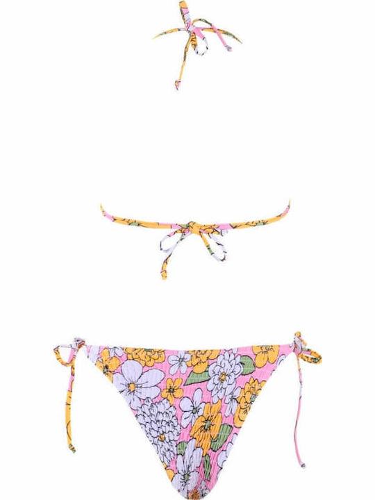 Set Bikini Dreieck Floral Gofré