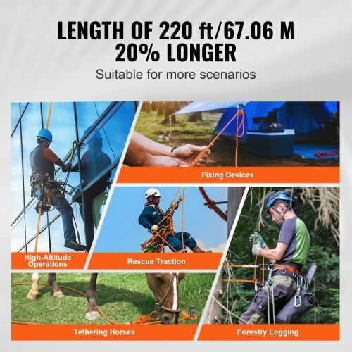 Σχοινί Αναρρίχησης Δέντρων Vevor 1/2" X 220' Hcclsdl12inc6errhv0
