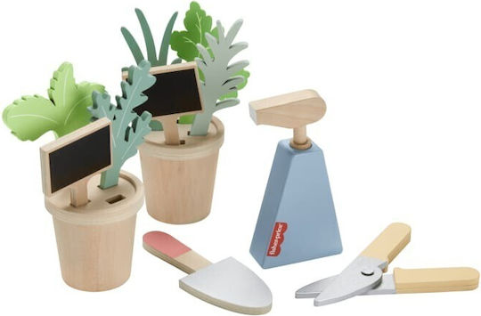 Fisher Price Garden Toy Herb Set made of Wood for 3+ Years Old 12pcs