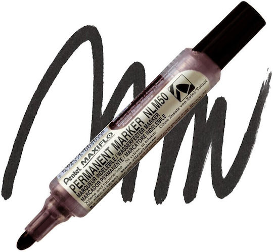 Μαρκαδορος Pentel Maxifilo Ανεξιτηλος Κουμπι Μαυρος Nlm50a Pentel