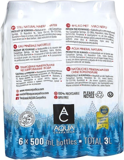 Aqua Carpatica Natürliches Mineral Wasser 6x0.5Es