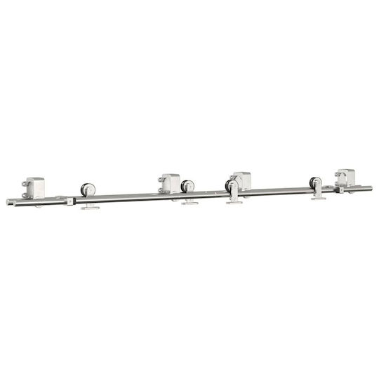 vidaXL Sliding Intermediate Door Mechanism 183cm Silver