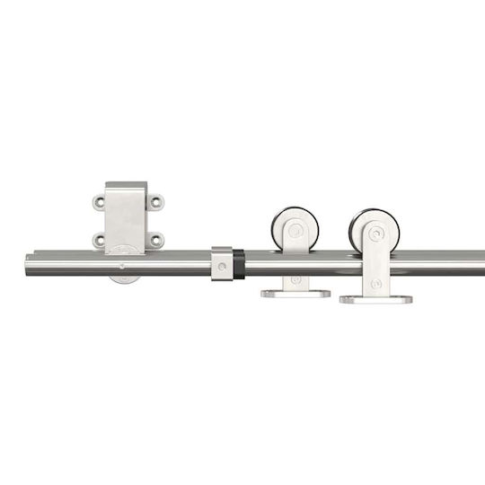 vidaXL Μηχανισμός Συρόμενης Μεσόπορτας 183cm Ασημί