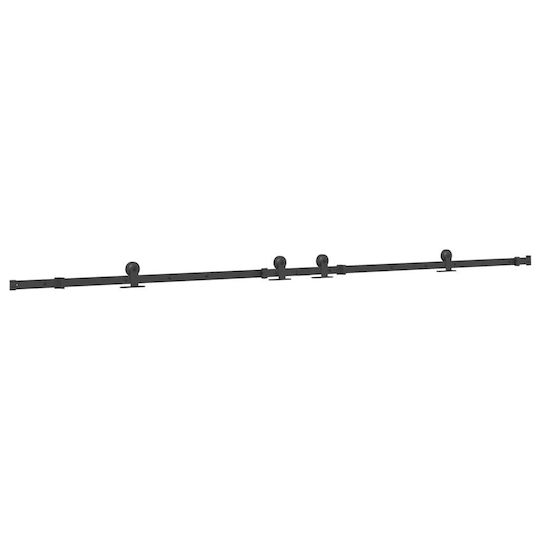 vidaXL Mecanism Pentru Ușă Glisantă De 305cm Negru