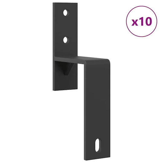 vidaXL Sliding Door Mechanism for Middle Door 366cm Black