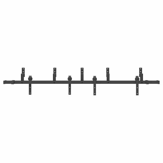 vidaXL Schiebetürmechanismus Für Türknaufe 213.5cm Schwarz