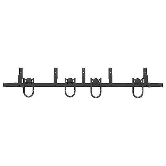vidaXL Sliding Door Mechanism for Middle Door 183cm Black