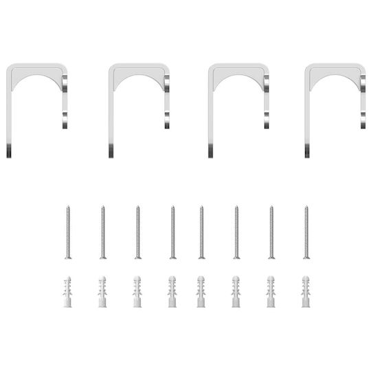 vidaXL Sliding Door Mechanism for Middle Door 183cm Silver