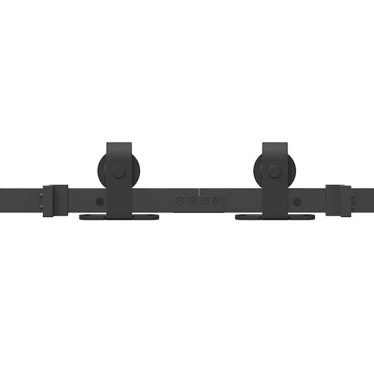 vidaXL Sliding Door Mechanism for Middle Door 427cm Black