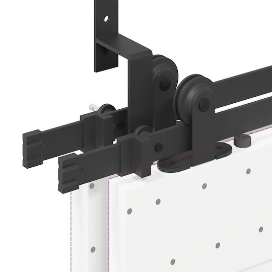 vidaXL vidaXL Sliding Door Mechanism for Middle Door 427cm Black