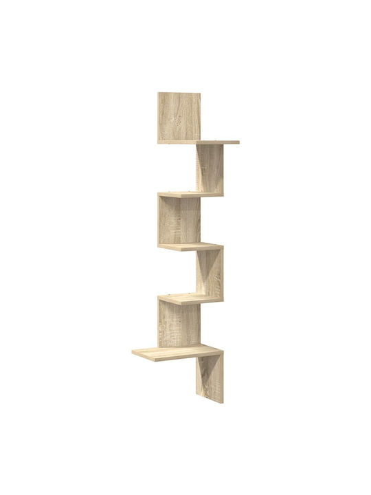 Corner Shelf Wall Coffee 32x32x127.5cm