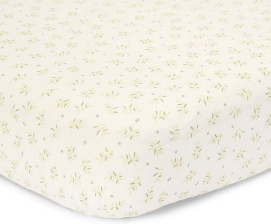 Little Dutch Lenjerie De Patut Bebe Pentru Patut Din Bumbac Cu Cauciuc Little Bej 90x200cm