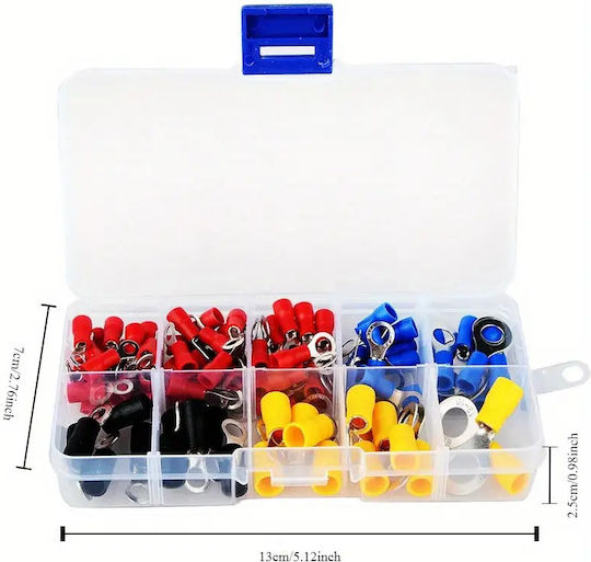 102pcs Aκροδέκτες Assorted Spade Terminals Insulated Cable Connector