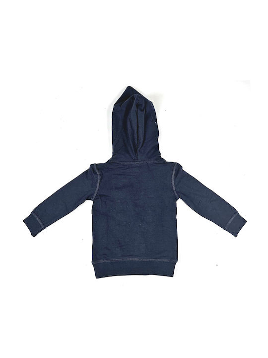 Детски Суичър с Качулка и Джобове Dark Blue/Light Blue/Pink/White