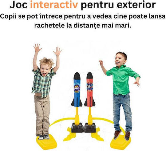 Toy Kids Rocket Launcher Foot Two Launchers 6 Rockets Without Light