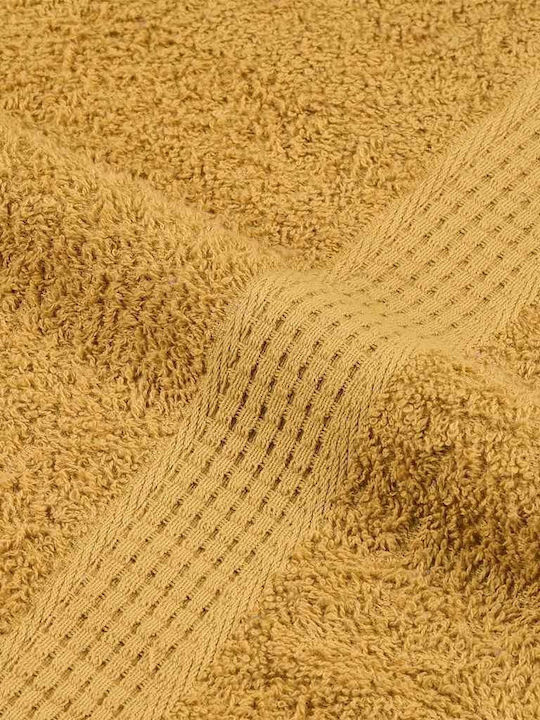 vidaXL Bath Towel 100x200cm Gold 10 Pieces Weight 360gr/m²