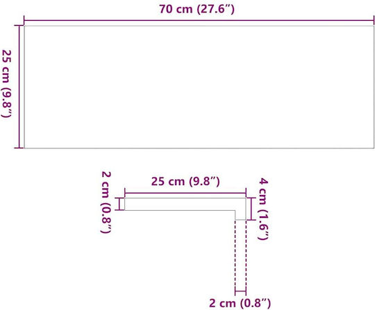 Treppenmatten 4 Stück Dunkelbraun 70x25x2 cm Eichenholz Braun 70 x 25 x 2 cm