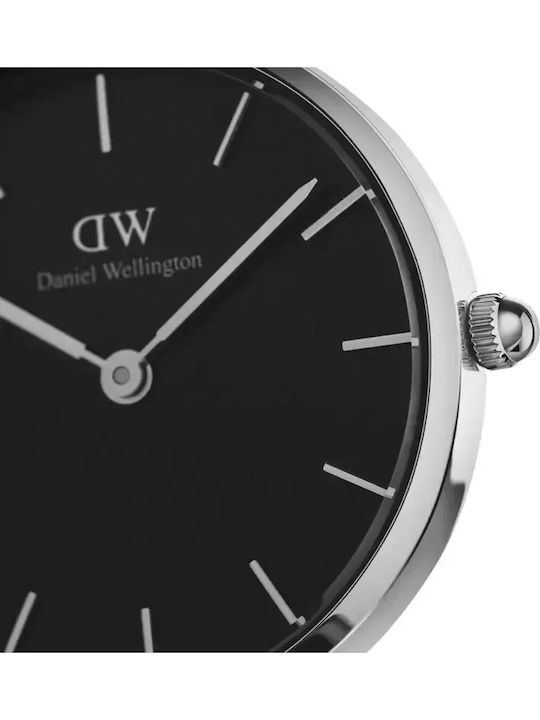 Daniel Wellington Classic Petite Sterling Women's Watch with Silver Metal Bracelet