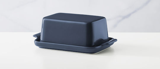 Maxwell Williams Butter Dish 21x 12.5x 9cm Slate Blue Indulgence Porcelain Gift Packaging