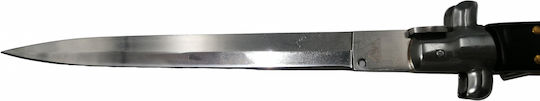 Set Three Automatic Knives Stiletto Stainless Steel 33 Cm Case Included