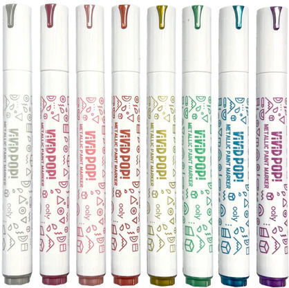 Set de Markere de Vopsea Vivid Pop 8 Metalice
