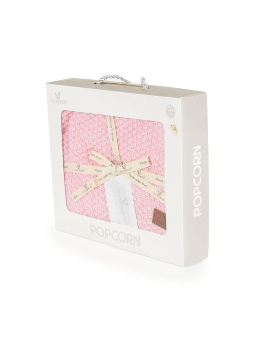 Cangaroo Pătură Pepinieră Swaddling pături Popcorn Tricotat Roz 80x100cm
