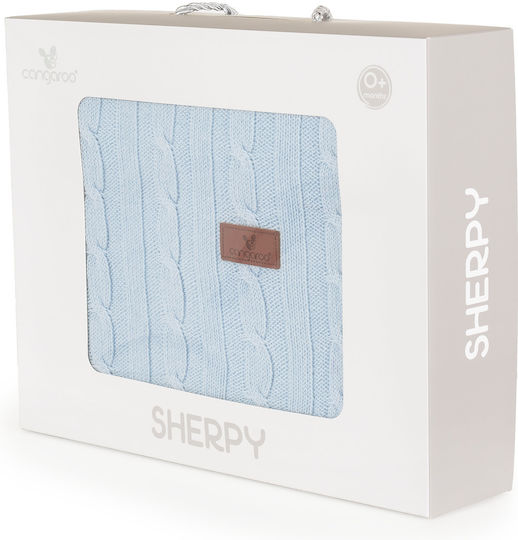 Cangaroo Blanket Nursery Swaddling Blankets Sherpy Cotton Blue 75x100cm