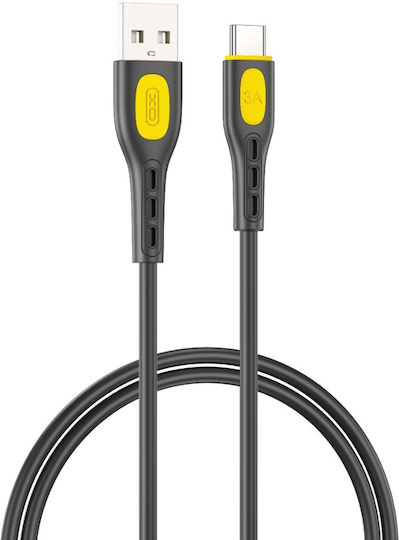 XO Nb280 USB 2.0 Cable USB-C male - USB-A Μαύρο 1m 16.005.0347