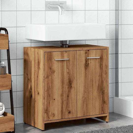vidaXL Cabinet Countertop without Sink L60xW33xH60cm Coffee