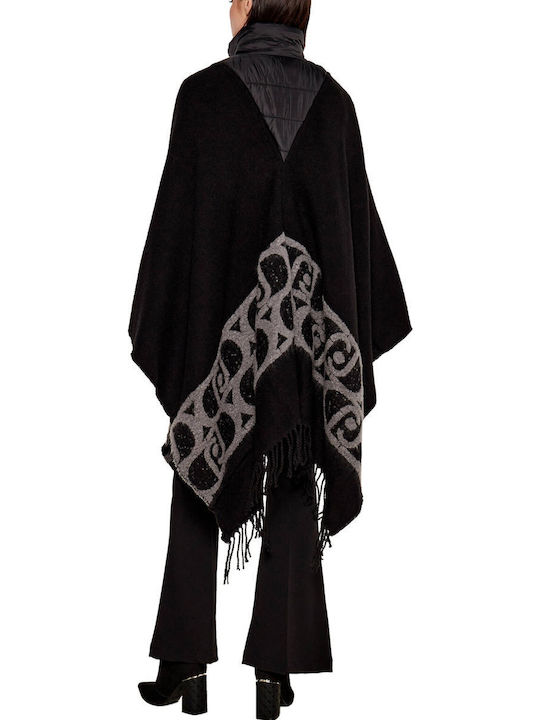 Women's Poncho Nero