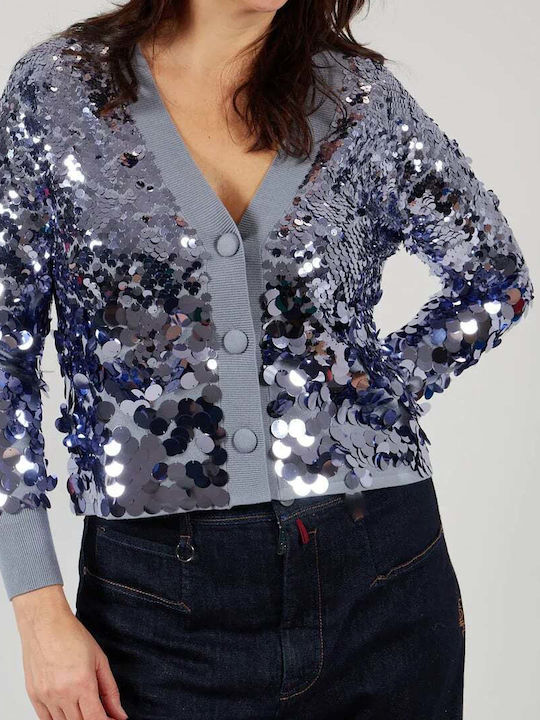 Women's Knitted Cardigan Purple