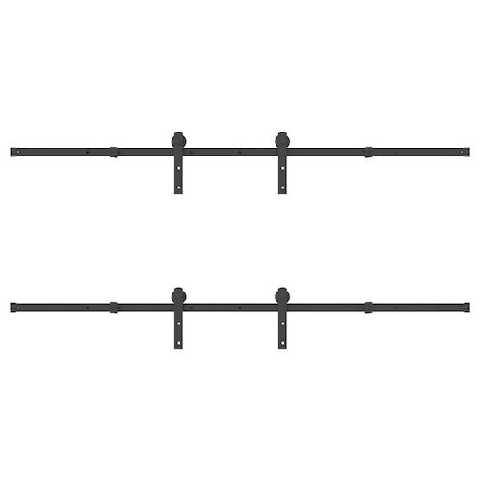 vidaXL Μηχανισμός Συρόμενης Μεσόπορτας 427cm Μαύρος