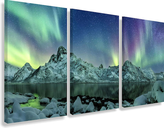 Decowalls Dreifach Gemälde auf Leinwand 60x120cm