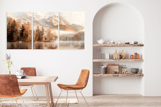 Decowalls Τρίπτυχος Πίνακας σε Καμβά 60x120cm