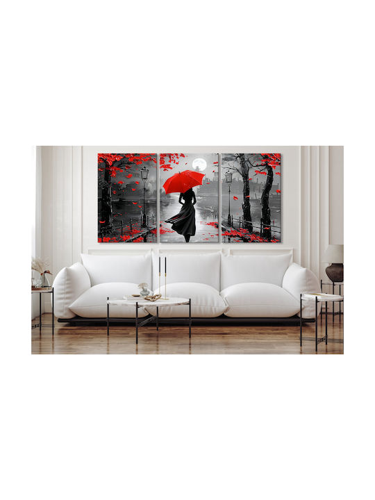 Decowalls Τρίπτυχος Πίνακας σε Καμβά 60x120cm
