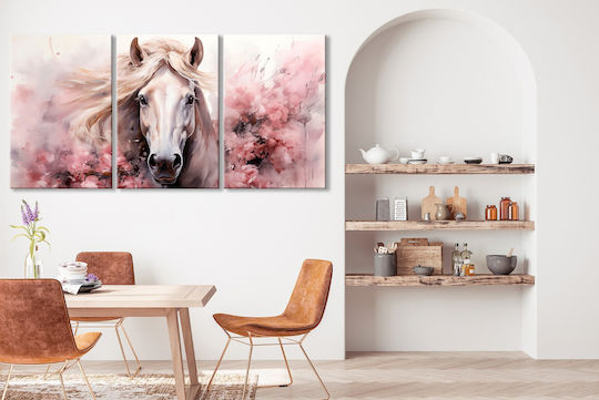 Decowalls Τρίπτυχος Πίνακας σε Καμβά 60x120cm
