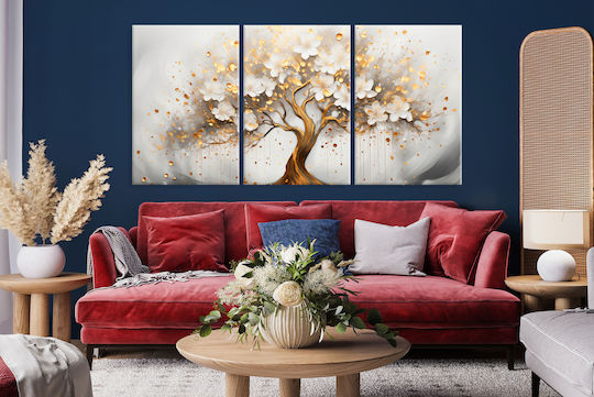 Decowalls Triplu Tablou pe Pânză 90x180cm