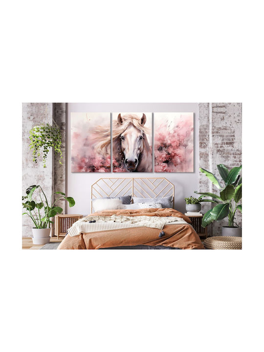 Decowalls Τρίπτυχος Πίνακας σε Καμβά 60x120cm