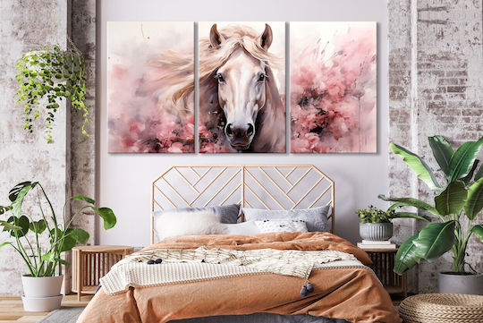 Decowalls Τρίπτυχος Πίνακας σε Καμβά 60x120cm